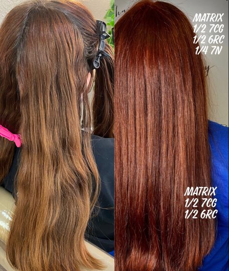 Matrix Red Hair Color Formula, Matrix Socolor Formula, Red Violet Hair Color, Matrix Formulas, Red Violet Hair, Redken Hair Color, Color Formulas, Redken Hair Products, Matrix Color