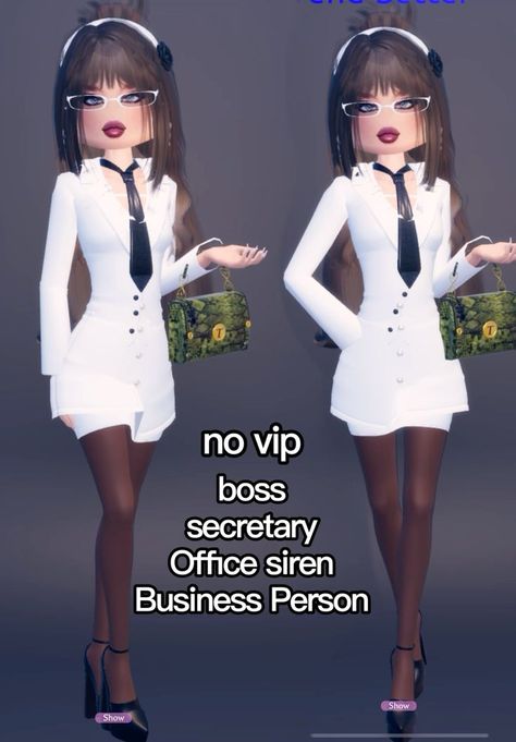 Dress To Impress Business Person, Dress To Impress Boss, Secretary Dress To Impress, Office Siren Dress To Impress, Secretary Office, Vip Dress, Boss Dress, Kim Dress, Dti Hacks