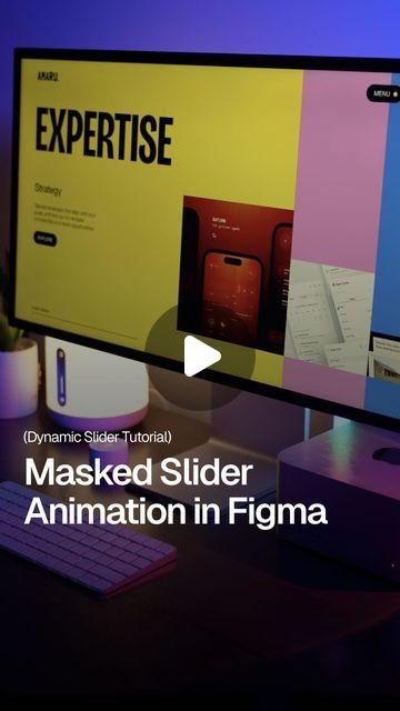 A K on Instagram: "[Masked dynamic slider Animation in FIGMA]⚡️  Hope you all are doing great. This is me sharing another Figma Smart animation Tutorial for Showcase/Expertise page with animated slider. Check it out how simply we can put some interactive elements into the slider😉  PS: Figma is not only for some fancy animation, instead designing a complex design system or UI design that’s why I always took inspiration from some practical or real-live website example (from AWWWARDS, Curated websites).  Comment “PROTOTYPE” to get the file download link OR Download the source file from the Link mentioned in BIO 👆  Stay tuned for the next one✌️  Follow @basit.designs for more 😊 . . #uxdesign #uidesign #ux #ui  #uiux #userinterfacedesign #userexperience #interfacedesign #portfolio #uitips #l Slider Ui Design, Prototyping Design, Slider Ui, Figma Tutorial, Complex Design, Animation Tutorial, User Interface Design, Design System, Ux Ui