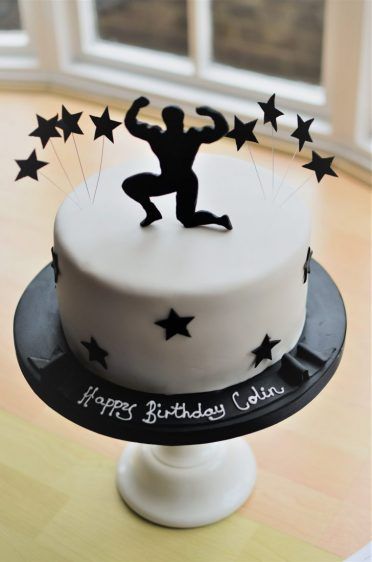 Body Builder Cake Ideas, Body Builder Cake, Cakes Cartoon, Boys Birthday Cakes, Builder Cake, Fitness Cake, Birthday Cake For Him, 40th Birthday Cakes, Creative Cake Decorating