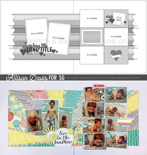 2page Scrapbook Layouts, 2 Page Scrapbooking Layouts Ideas, Pagemaps Scrapbook Pages, 2 Page Scrapbooking Layouts Templates, Scrapbook Generations Layouts, Scrapbook Sketches 12x12 2 Page, Scrapbook Generation Sketches, Two Page Scrapbook Layouts, Double Page Scrapbook Layouts