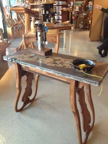 Cool Potting Benches, Repurposed Dresser, Old Table, Old Chair, Old Chairs, Cool Tables, Furniture Rehab, Small Flat, Refurbished Furniture