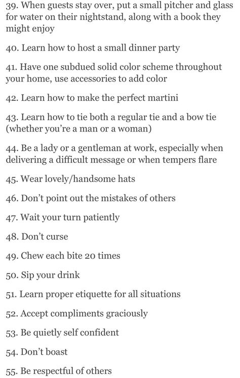 100 ways to be elegant Surrendered Wife, Ettiquette For A Lady, Become Smarter, Etiquette And Manners, How To Become Smarter, Act Like A Lady, Crazy Text, Charm School, Get My Life Together