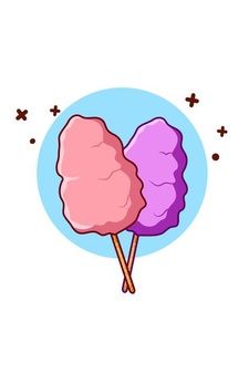 Candy Cartoon, Food Cartoon, No Sugar Foods, Cartoon Illustration, Cotton Candy, Premium Vector, Graphic Resources, Vector Free, Vector Illustration