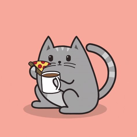 Coffee Gif, Coffee Cat, Cat Coffee, Pizza, Gif, Cafe, Coffee, Pizzas