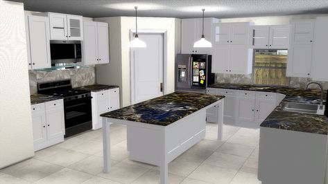 Kitchen Cabinets & Counters CC | Patreon Fridge Placement, Sims 4 Kitchen Cabinets, Sims 4 Cc Kitchen, Cc Patreon, Sims 4 Kitchen, Sims 4 Cc Packs, Kitchen Counters, Sims 4 Houses, Sims 4 Cc