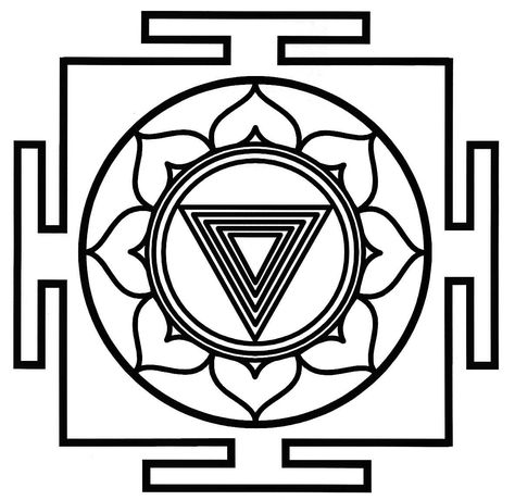 if i ever had the balls for a tattoo... the Hindu Kali Yantra. in red ink. Dus Mahavidya, Kali Yantra, Yantra Tattoo, Kali Tattoo, Hindu Symbols, Yoga Tattoos, Geometry Mandala, Kali Maa, Kali Ma