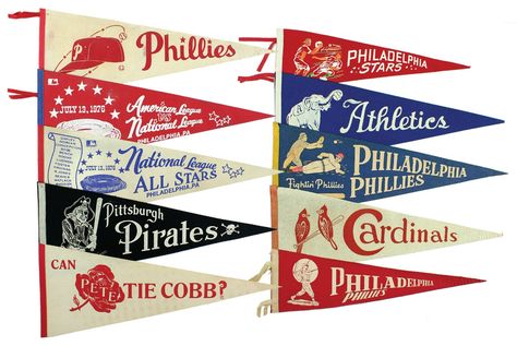 Assorted College Pennants College Pennants, Baseball Pennants, Rockford Peaches, College Flags, Sports Logo Inspiration, College Parties, Vintage Flag, Pennant Flag, College Logo