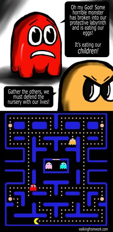 The real pac-man story. Pacman Ghost, Childhood Ruined, Bioshock, Pac Man, Awkward Moments, Geek Out, The Villain, Skyrim, Bad Guy