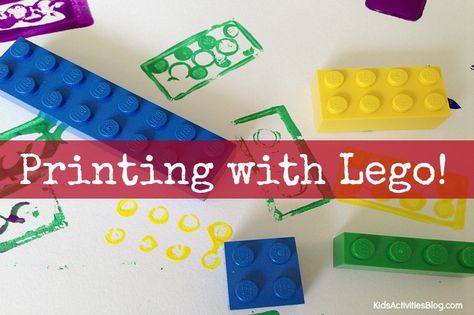 Lego Art for Kids: Colorful Lego Printing for a Cool Lego Activity Lego Painting, Everyday Crafts, Used Legos, Lego Club, Easy Art For Kids, Colorful Gift Wrapping, Lego Activities, Preschool Projects, Lego Craft