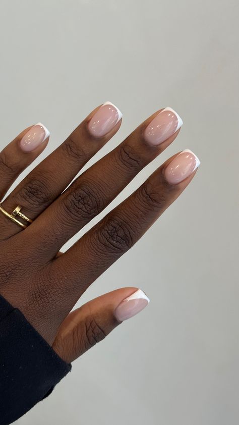 Corporate Nails, French Wedding Nails, Short Classy Nails, Old Money Nails, Money Nails, Natural Nails Manicure, Gel French Manicure, Builder Gel Nails, Cute Short Nails