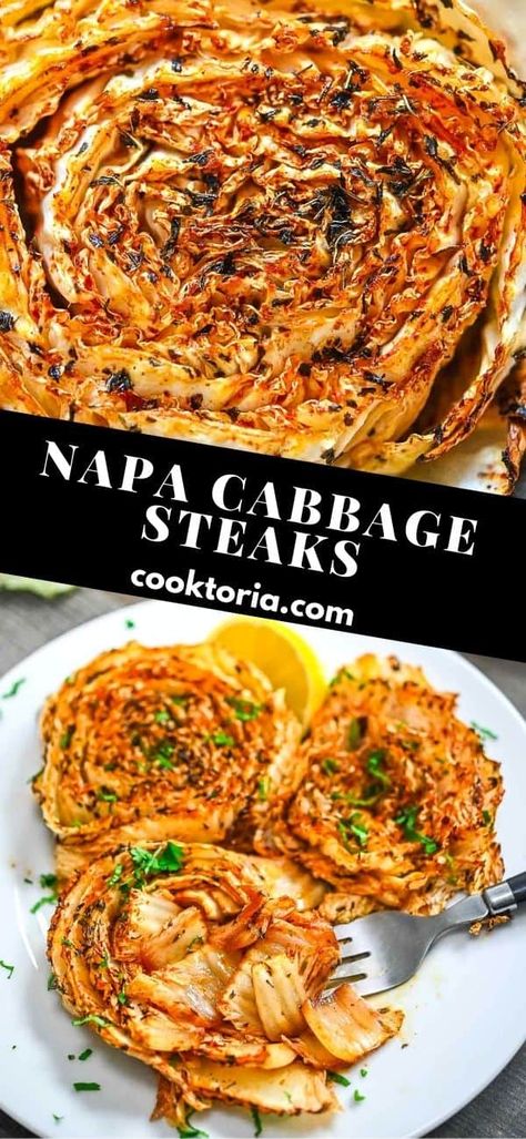 Napa Cabbage Recipes, Cabbage Steaks Recipe, Cabbage Side Dish, Cabbage Recipes Healthy, Kohlrabi Recipes, Cabbage Steaks, Dinner Favorites, Cooked Cabbage, Hearty Meal