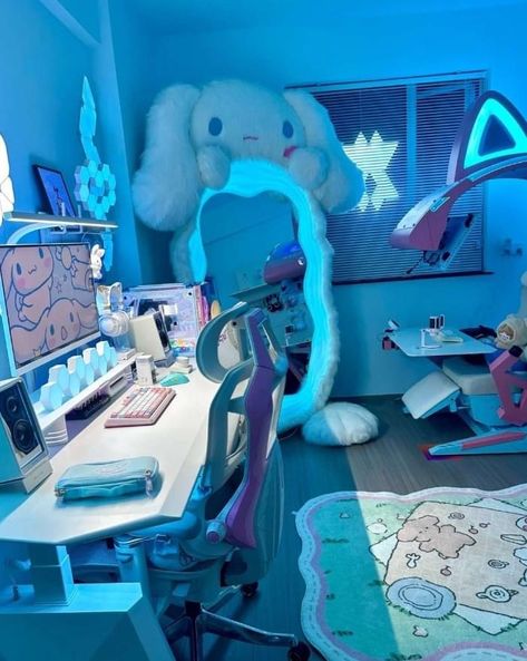 Sanrio Bedroom, Sanrio Room, Gamer Room Decor, Video Game Room Design, Cute Bedroom Ideas, Gaming Room Setup, Cute Bedroom Decor, Cute Room Ideas, Cozy Room Decor