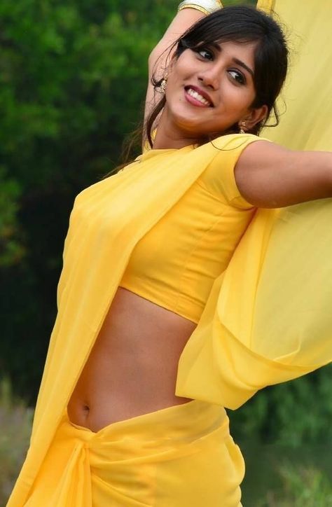 Chandini Chaudhary Models In Saree, Chandini Chowdary, Aksha Pardasany, Actress Photography, Desi Video, Saree Blouse Design, Exotic Women, Girl Celebrities, Belly Dancers