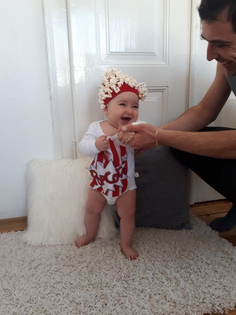 Baby Popcorn Costume, Casual Weekend Outfit Spring, Popcorn Outfit, Popcorn Costume Diy, Popcorn Halloween Costume, Popcorn Halloween, Newborn Baby Shopping, Halloween Baby Boy, Spring Weekend Outfit