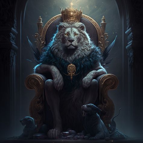 King Lion, Random Art, Beautiful Fantasy Art, Animal Kingdom, Fantasy Art, Lion, Animals, Quick Saves, Art