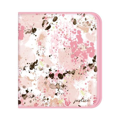 2 Inch Binder, Zipper Binder, Binder Cover, Splatter Paint, Pink Foil, The Justice, Pink Paint, Gold Foil Print, Binder Covers