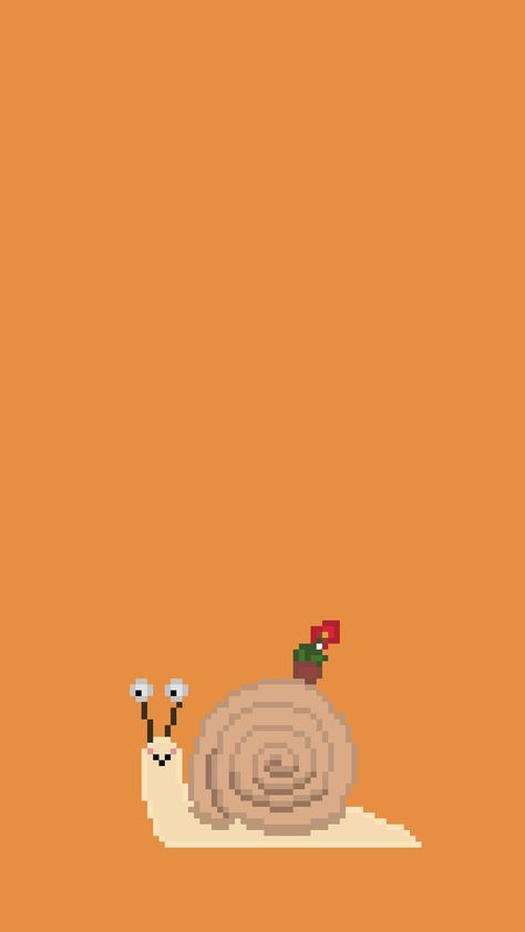 Snail Wallpaper, Snail Cute, Cute Phone Wallpaper, Cute Phone, Pixel Art, Phone Wallpaper, Collage, Movie Posters, Pins