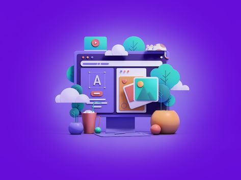 UI Design 3D Illustration on Behance 3d Karakter, Ui Design Website, Simple Designs To Draw, Electronics Mini Projects, Graphic Design Lessons, 3d Icons, 3d Illustration, Design Agency, Ux Design