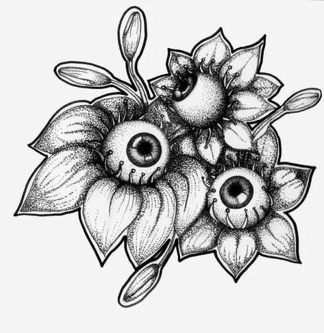 Kunst Tattoos, Trippy Drawings, Art Sketches Doodles, Art Sketches Pencil, Drawing Faces, Halloween Tattoos, Arte Inspo, 문신 디자인, Creepy Art