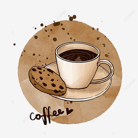 تلوث المياه, Cookie Png, Cookie Drawing, Logo Design Coffee, Imprimibles Halloween, Coffee Drawing, Mug Png, Coffee Illustration, Tea Cookies