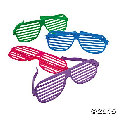 Jumbo Shutter Shading Glasses Shutter Glasses, Trash Party, Shutter Shades, Sunglasses For Kids, 80's Party, 80s Theme, Party Glasses, Plastic Glasses, 80s Party