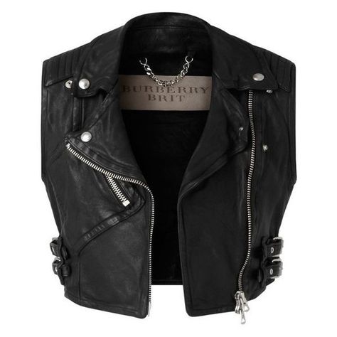 Burberry Cropped Leather Biker Waistcoat ❤ liked on Polyvore featuring outerwear, vests, leather waistcoat, burberry vest, leather vest, burberry and cropped vest Leather Biker Vest, Leather Waistcoat, Black Leather Vest, Biker Vest, Rock Outfit, Vest Waistcoat, Cropped Leather Jacket, Cropped Vest, Leather Vest