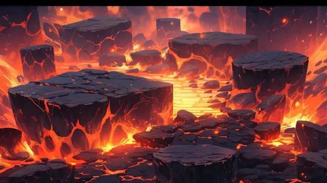 Dungeon Traps, Lava Illustration, Hell Illustration, Lava Background, Hell Background, Hot Background, Fire Texture, Flame Background, Lava Texture