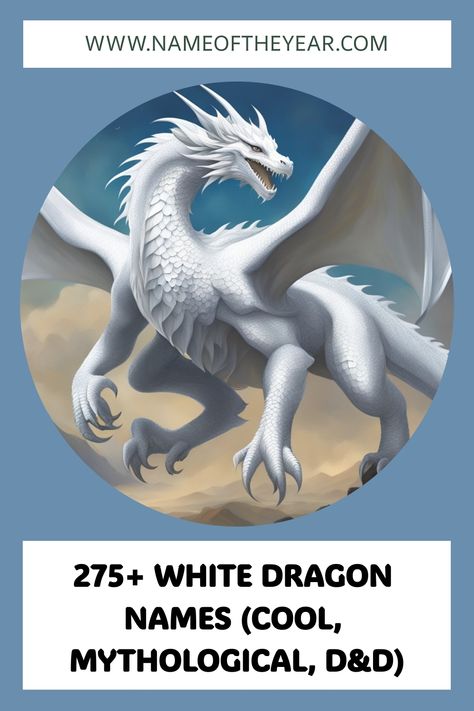 White dragons, famed for their freezing breath and wintry dwellings, are a captivating species in the mystical realm of chromatic dragons. Explore the unique characteristics and lore surrounding these remarkable creatures that have captured the imagination of many fantasy enthusiasts worldwide. Different Dragon Types, Dragonborn Names, White Dragons, Chromatic Dragon, Mythical World, Inheritance Cycle, Christopher Paolini, Dragon Names, Fantasy Names