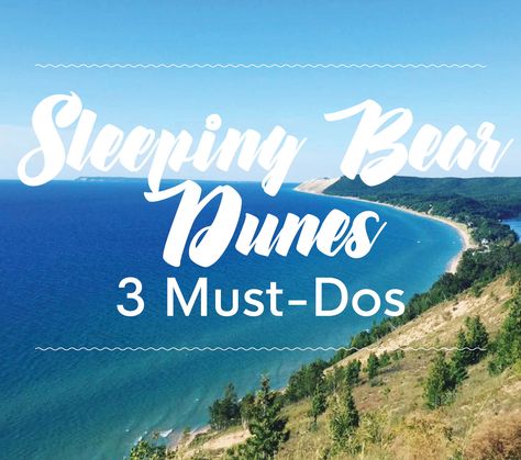 Going to Sleeping Bear Dunes National Seashore?Check out our top 3 things to do including kayaking, dune climbing and beach relaxing! Sleeping Bear Sand Dunes, Sleepy Bear, Michigan Summer, Going On A Trip, Beautiful Sites, Top Travel Destinations, Outdoor Adventure, Vacation Destinations, Outdoors Adventure