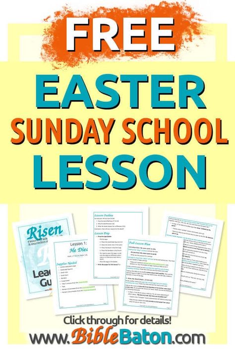 Teach the crucifixion this Easter Sunday FREE kids lesson with this simple but creative way to present the story of Easter to kids.   #fhdhomeschoolers #freehomeschooldeals #eastersundaylesson #kidseasterlesson Easter Curriculum, Easter Lessons, Easter Sunday School, Sunday School Curriculum, Creative Lesson Plans, School Lesson Plans, Sunday School Kids, The Crucifixion, Church Ministry