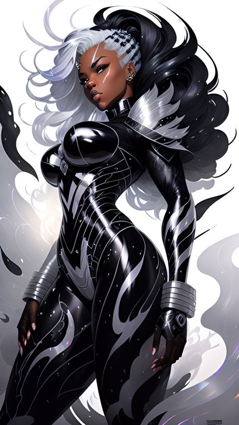 Super Villain Character Design, African Superhero, Panther Art, Female Superhero, Black Comics, Female Hero, Black Cartoon Characters, Uncanny X-men, Black Characters