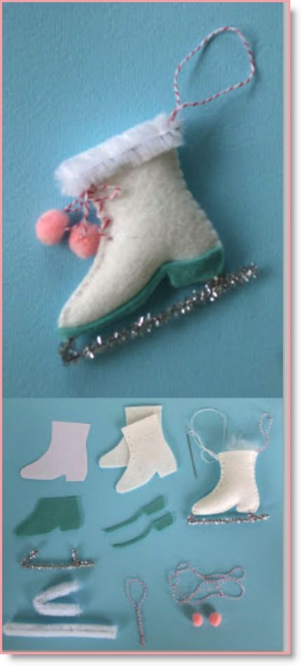 Felt Christmas ICE SKATE ornament instructions – Felting Ice Skate Ornaments, Diy Snowman Ornaments, Christmas Ice Skates, Felt Christmas Decorations, Diy Snowman, Ice Skate, Ice Skates, Felt Decorations, Felt Christmas Ornaments