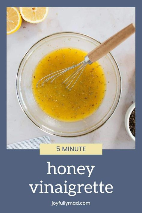 Honey Salad Dressing Recipe, Homemade Salad Dressing Vinaigrette, Vinegrette Salad Dressing, Healthy Vinaigrette, Honey Salad Dressing, Recipe Using Honey, Honey Vinaigrette, Vinaigrette Dressing Recipe, Delicious Salad Dressings