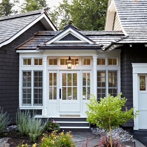 The perfect breezeway Muskoka Living, Cottage House Designs, Garage Door Types, Garage Addition, Garage Door Design, Up House, Doors And Windows, Home Additions, Cottage Homes