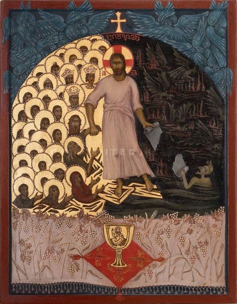 Harrowing Of Hell, Orthodox Christian Icons, Christian Artwork, Eastern Orthodox, Byzantine Art, Jesus Christ Images, Christian Symbols, Byzantine Icons, Biblical Art