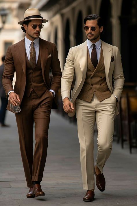 Old Money Art, Business Casual Attire For Men, Formal Attire For Men, Three Piece Suits, Stylish Mens Suits, Blazer Outfits Men, Classy Suits, Wedding Suits Groom, Classy Outfits Men