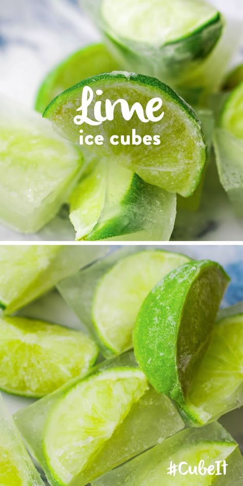 Ice Cube Tray Recipes, Flavored Ice Cubes, Flavor Ice, Snacks Für Party, Mexican Party, Ice Cube Tray, Limes, Ice Cubes, Drink Up