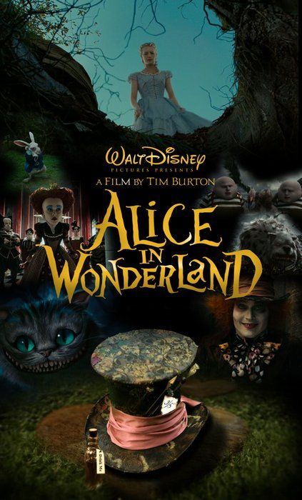 Tim Burton's Alice In Wonderland Movie Poster (4x6 Frame) #timburton #timburtonmovie #movieposter #aliceinwonderland #madhatter #cheshirecat #queenofhearts #alice #disney #disneymovie Alice In Wonderland 2010, Alice In Wonderland Poster, Mia Wasikowska, Tim Burton Films, Tim Burton Movie, Helena Bonham, Bonham Carter, Helena Bonham Carter, Walt Disney Pictures