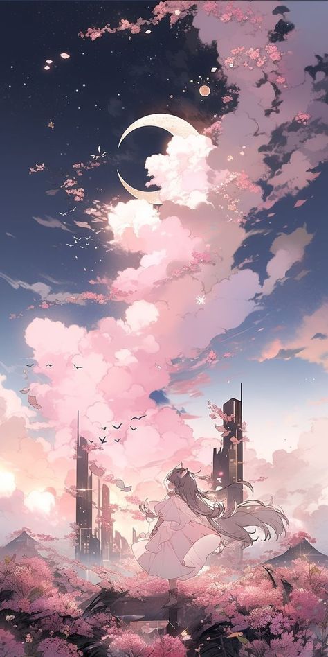 Dreamy Artwork, Japanese Art Prints, Cool Wallpapers Art, Dessin Adorable, Fantasy Art Landscapes, Digital Art Anime, 판타지 아트, Dreamy Art, Pretty Wallpapers Backgrounds