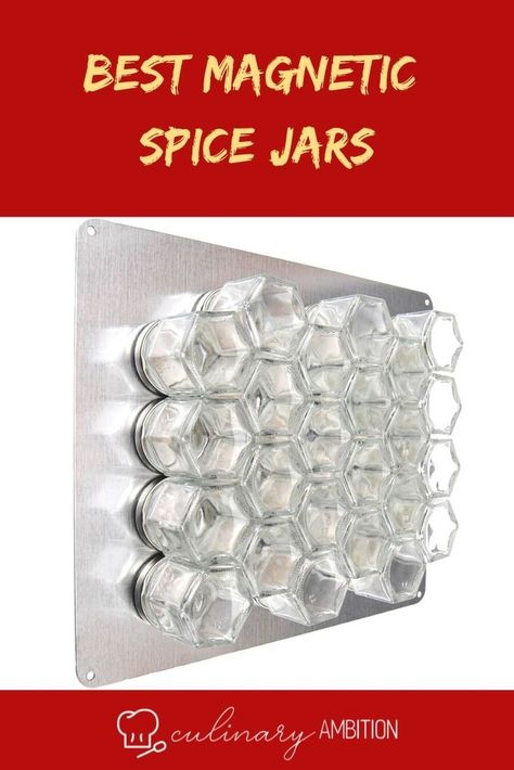 How many spices do you store? #spiceracks #spices #organisation #cooking #spice Magnetic Spice Jars, Magnetic Spice, Spice Racks, Smart Storage, Kitchen Equipment, Tiny Kitchen, Spice Rack, Spice Jars, Storage Solution