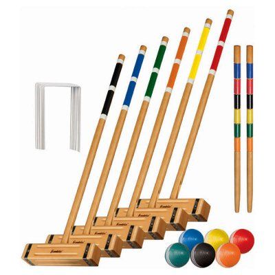 Franklin Classic Croquet Set - 50203P1, Durable Washer Toss Game, Horseshoe Game, Croquet Set, Bowling Games, Bocce Ball, Party Expert, Ring Toss, Entertaining Essentials, Backyard Games