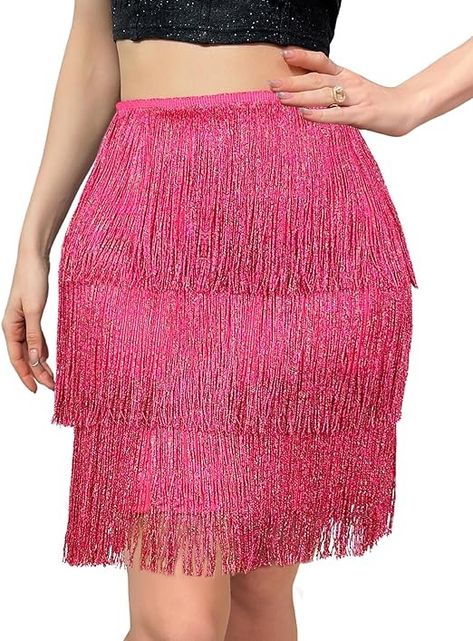 Amazon.com: Vermeyen Women's Fringe Sparkly Pink Skirts Stretchy Tassel Mini Bodycon Skirt : Clothing, Shoes & Jewelry Sparkly Skirts, Pink Skirts, Sparkly Skirt, Bodycon Skirt, Pink Skirt, Body Con Skirt, Shoes Jewelry, Top Styles, Tassels