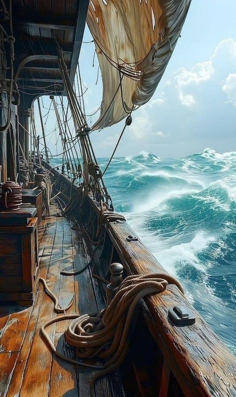 Ghost Ship Art, Pirate Ship Art, Pirate Boats, Navi A Vela, Sailing Art, Old Sailing Ships, Clipper Ship, Pirate Art, Ghost Ship