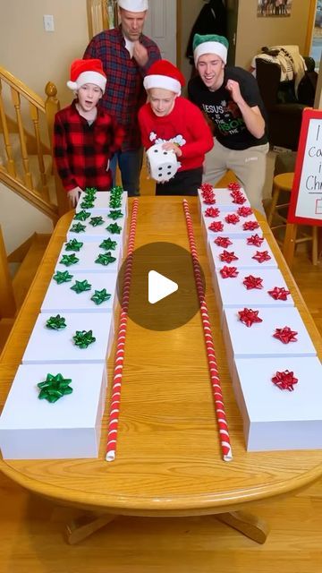 Galaida on Instagram: "PART 1 
.
🎲🎁🎄 Introducing the Christmas Family Dice Roll Game! Perfect for all ages, this game is bound to bring out the competitive spirit in your family. Don't miss out on the chance to create unforgettable memories this holiday season. Order your dice now at 🎲🔗jelvil.com/toys and let the games begin! 🎉📸 @benson_bros_games 
 #family #dad #christmas #holiday #partygame #DIY #christmas2024" Christmas Prize Punch Board, Christmas Poke A Tree Game, Christmas Morning Games Families, Dice Roll Game, Games Christmas Family, Win It To Minute Games Christmas, Christmas Present Games Family, Christmas Tree Games Holiday Parties, Christmas Prize Games For Family