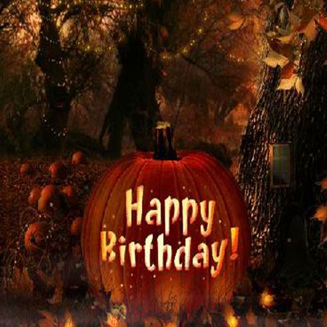 Birthday Enchantment - Fall Birthday eCard Happy Birthday Pumpkin Images, Happy Halloween Birthday Images, Happy Halloween Birthday, Happy Birthday Pumpkin, Happy Birthday Halloween, Halloween Themed Birthday Party, Happy Birthday Wishes Photos, Birthday Wishes Cake, Happy Birthday Wishes Images