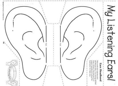 listening ears Ear Crafts Preschool, Listening Ears Craft Preschool, Listening Ears Craft, Senses Preschool, Bible Story Crafts, Listening Ears, Leader In Me, 5 Senses, Preschool Arts And Crafts