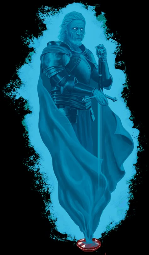 Ghost Dnd 5e, Witch Knight Dnd, Ghost Character Design Male, Ghost Dnd, Dnd Ghost, Ghoul Art, Ghost Knight, Grave Domain Cleric Dnd, Dnd Cleric Grave Domain