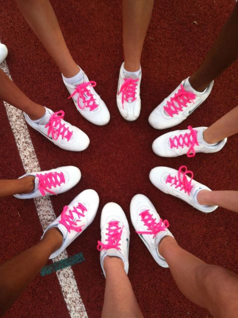 October Cheer Ideas, Pep Squad Ideas, Pink Out Cheer Ideas, Pink Out Game Ideas, Cheer Pink Out, Pink Out Ideas, Pink Out Cheer, Pink Cheer Bows, Dig Pink