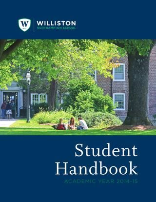 Williston Northampton School's Student Handbook 2014-15 Student Handbook, Preschool